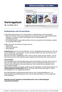 Vortragsfolien Anschlagtechnik, Resch-Verlag